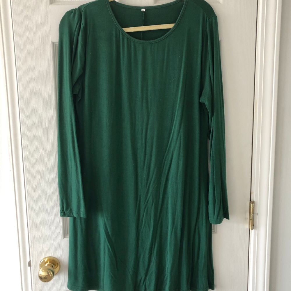 Forest Green Shift Dress